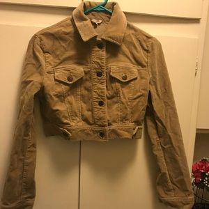 corduroy Tan Crop Jacket